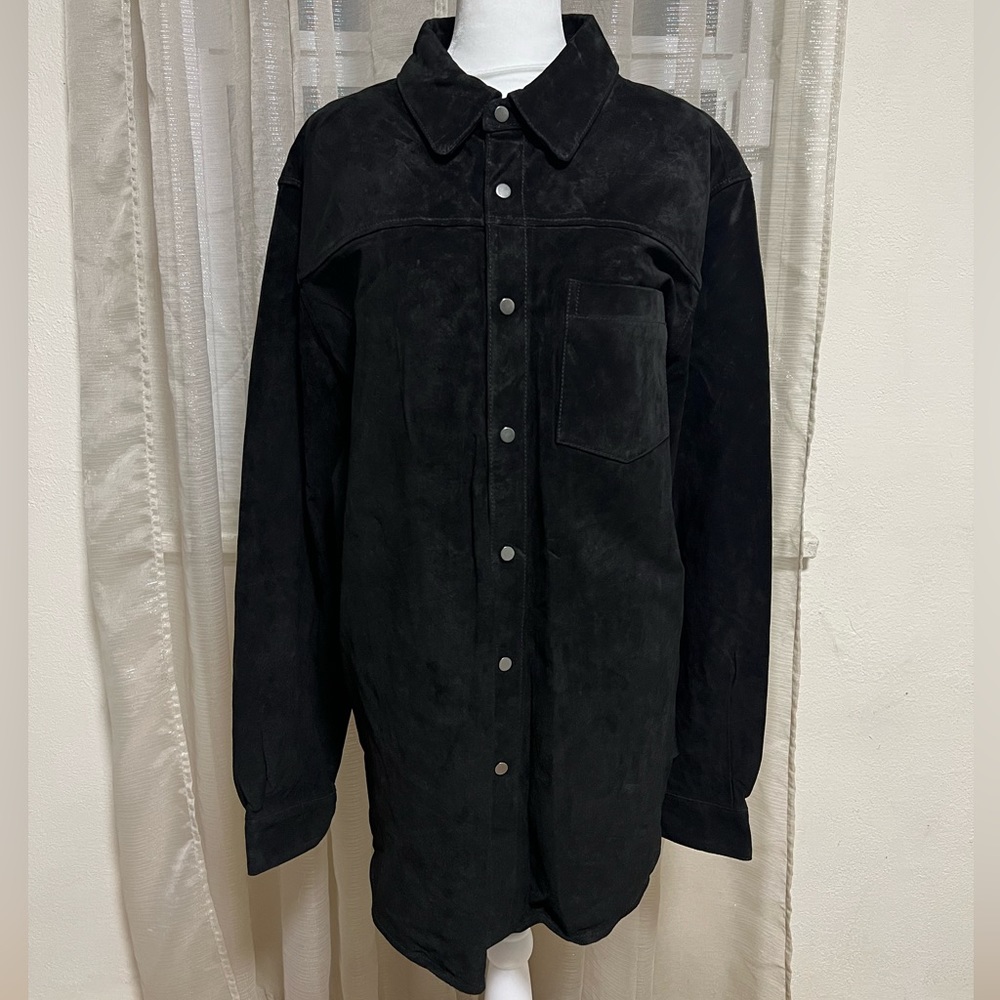 Blank NYC Men's Leather Shirt Jacket
